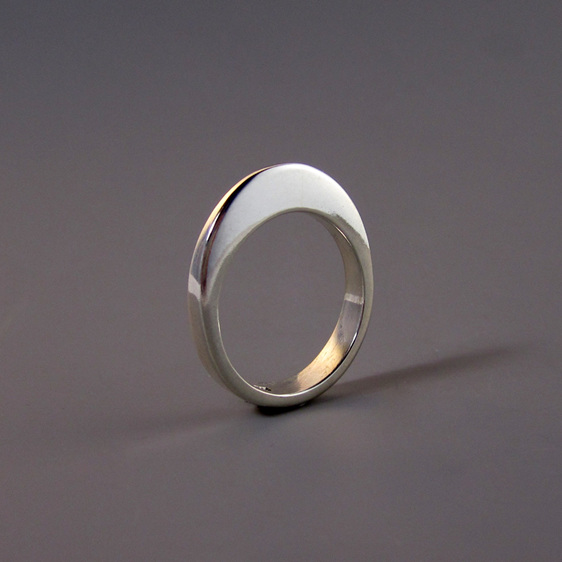 Crescent Sterling Silver Stacking Ring