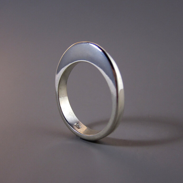 Crescent Sterling Silver Stacking Ring