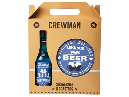 CREWMAN SHOWER GEL AND COASTERS SET