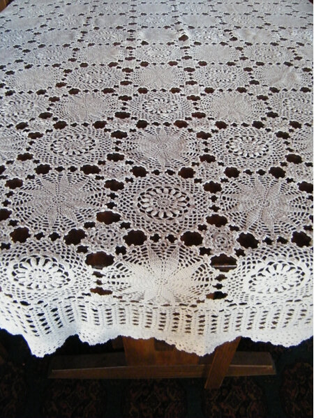 Crochet Table Cloth - 135cm x160cm