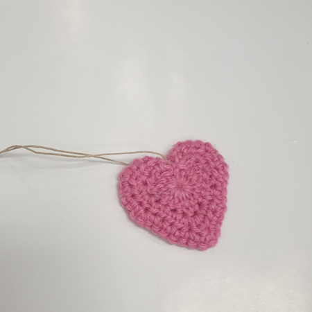 Crocheted Heart Christmas Decoration