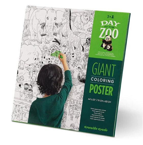 Crocodile Creek Giant Colouring Poster Day at the Zoo