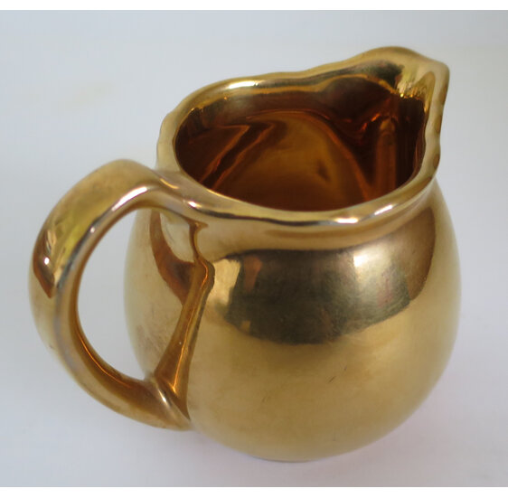 Crown Devon gold jug