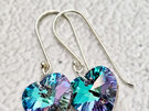Crystal and Sterling Silver Earrings:  Vitrail Light 14mm