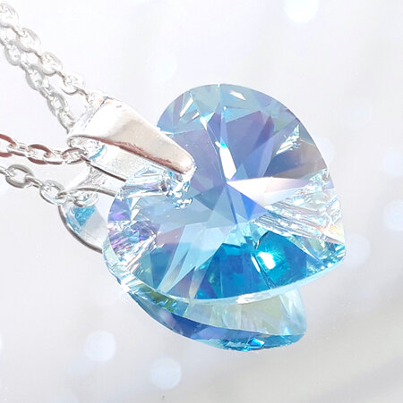 Crystal Pendant - Aquamarine (AB) (chain not included)