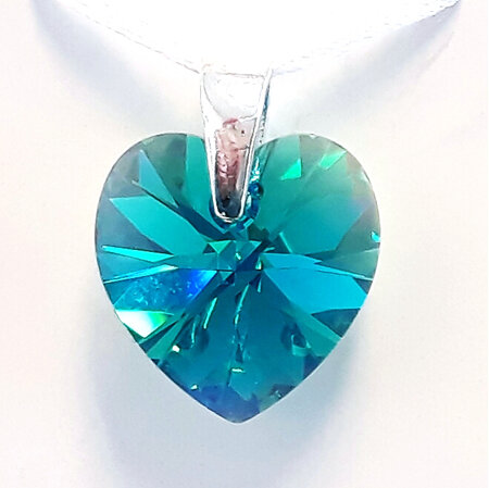 Crystal Pendant - Blue Zircon (chain not included)