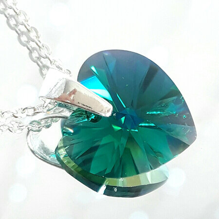 Crystal Pendant - Emerald (chain not included)