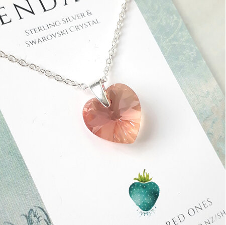 Crystal Pendant - Prettiest Peach (chain not included)