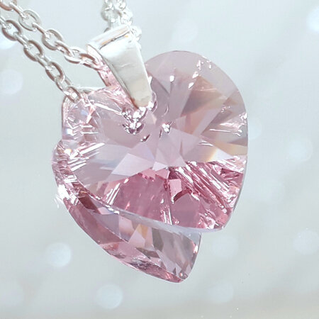 Crystal Pendant - Rose Blue Shade (chain not included)