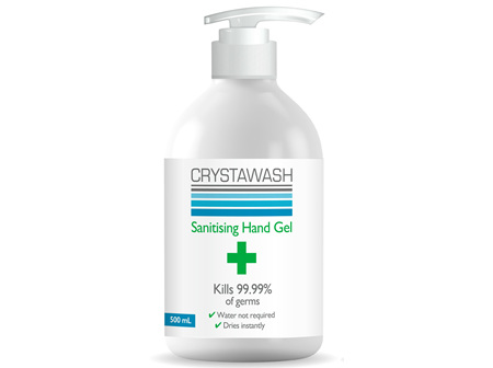 Crystawash®  Sanitising Hand Gel, 500ml
