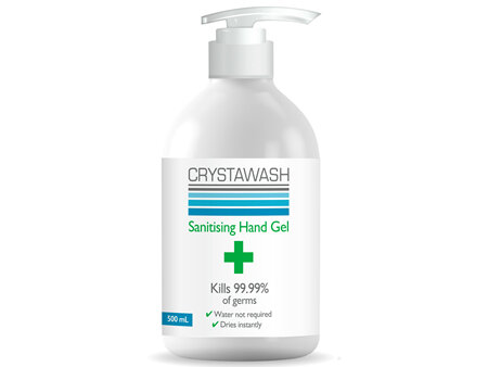 Crystawash®  Sanitising Hand Gel, 500ml