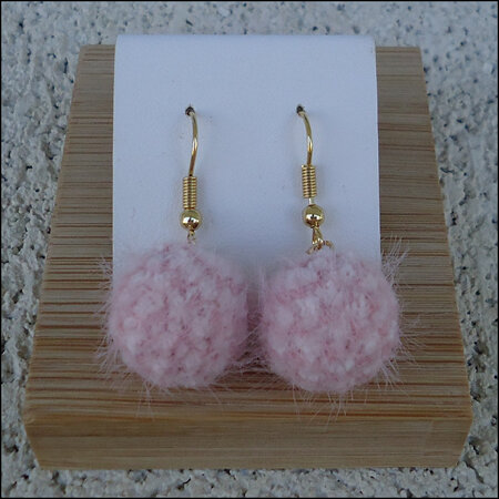 Curly Earrings - Light Pink