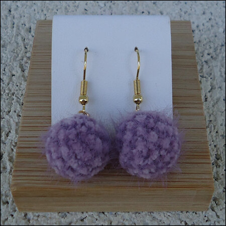 Curly Earrings - Purple