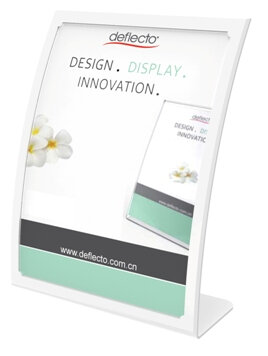 Curved Front Sign/Menu Holder, A6 White 2306W