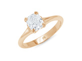 Cushion cut diamond solitaire ring design with decorative basket rose gold