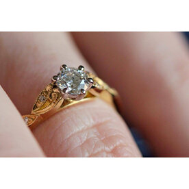 custom design filigree engagement ring