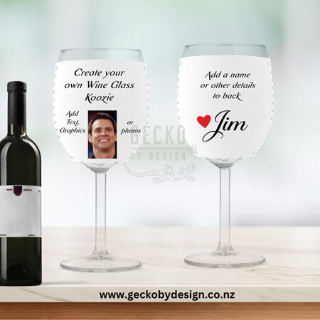 Custom Wine Glass Koozie