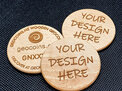 Custom Wood Discover Coin 50mm Round 5+ pack