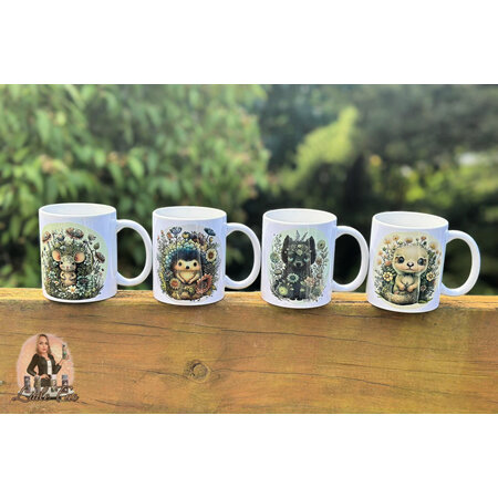 Cute animal mug designs