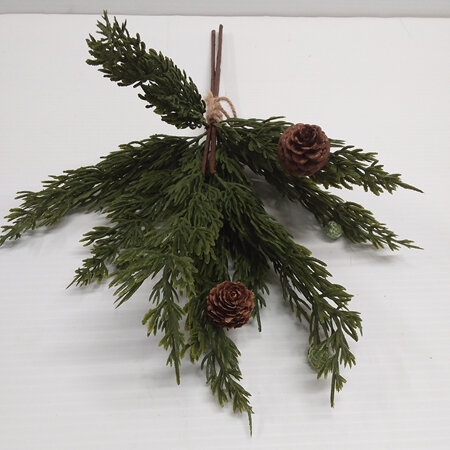 Cypress Bundle with pine cones  4663