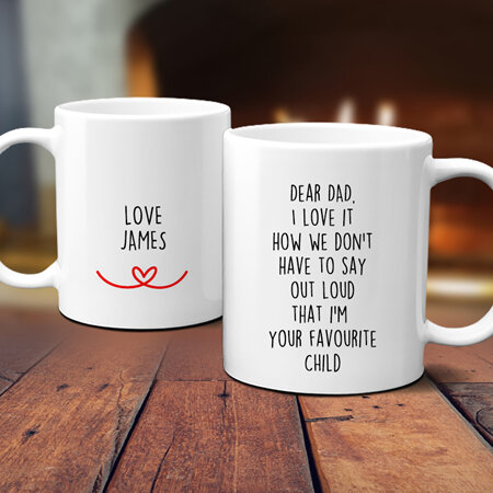 Dad's Favourite Child Personalised Mug