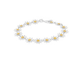 Daisy Chain Bracelet - sterling silver and gold plating
