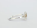 daisy flower silver solid 10k gold adjustable ring lilygriffin nz jewellery