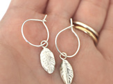 daisy leaf sterling silver leaves green spring native nz lilygriffin earrings