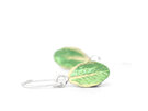 daisy leaf sterling silver leaves green spring native nz lily griffin earrings
