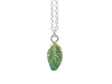 daisy leaf sterling silver pendant green spring native nz lilygriffin necklace