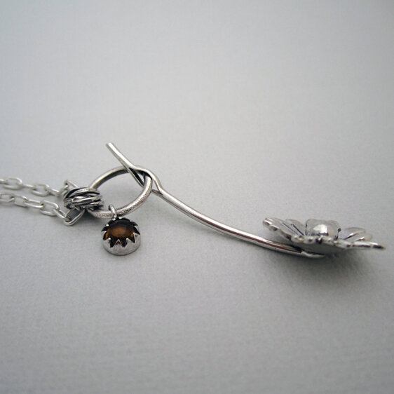Daisy Sterling Silver and Citrine Necklace