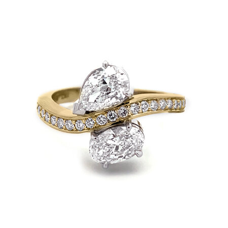 Dancers: Pear and Oval Diamond Ring