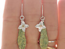 daphne flowers leaves native silver solid 10k gold earrings lilygriffin nz
