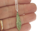daphne leaf spring green sterling silver nature native necklace lily griffin nz