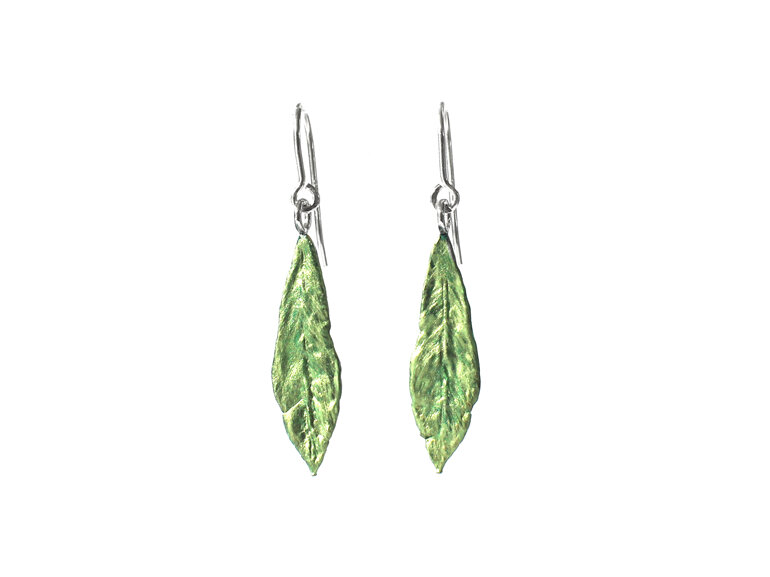 daphne leaves sterling silver spring green botanical lilygriffin earrings nz