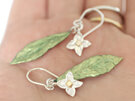 daphne stars flowers leaves sterling silver solid 10k gold earrings lilygriffin