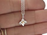 daphne sterling silver solid 10k gold star flower pendant  lily griffin nz