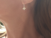 daphne sterling silver solid 10k gold star flowers earrings jewelry nz
