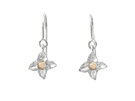 daphne sterling silver solid 10k gold star flowers earrings lily griffin nz