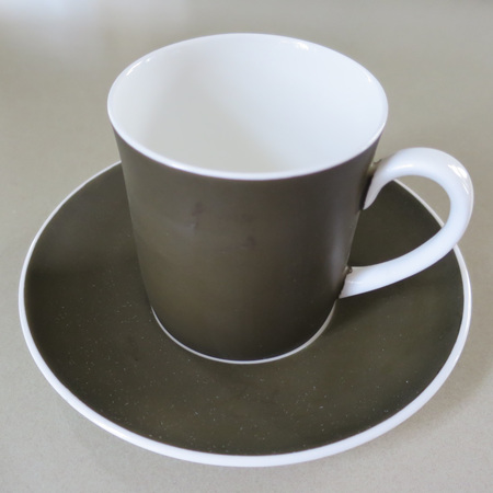 Darkest green  "Forest"  cup and Saucer