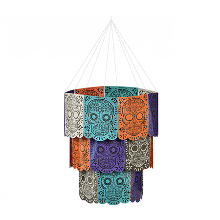 DAY OF THE DEAD CHANDELIER HANGING DECORATION - paper