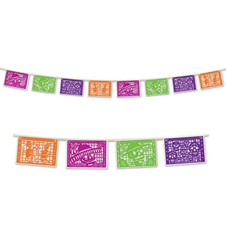 Day Of The Dead  picado style pennant banner