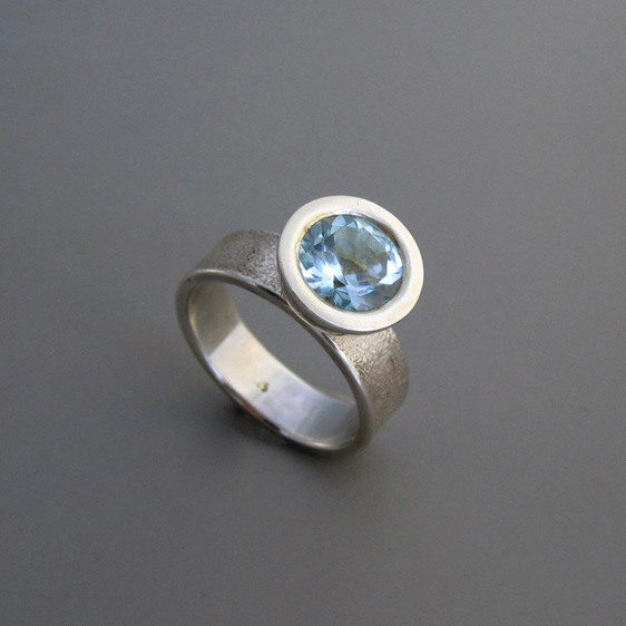Daydreams Sterling Silver and Topaz Cocktail Dress Ring