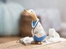 DCUK Doctor Hand Carved Bamboo Root Wood Duck Figurine Medical Graduation Gift