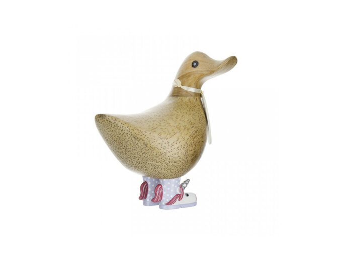 DCUK Wild Welly Ducky Unicorn Natural Hand Carved Bamboo Duck