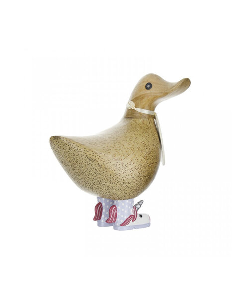 DCUK Wild Welly Ducky Unicorn Natural Hand Carved Bamboo Duck