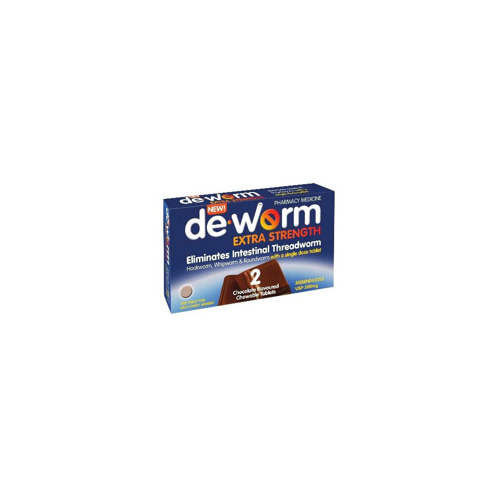DE-WORM 500mg Chocolate 2tabs