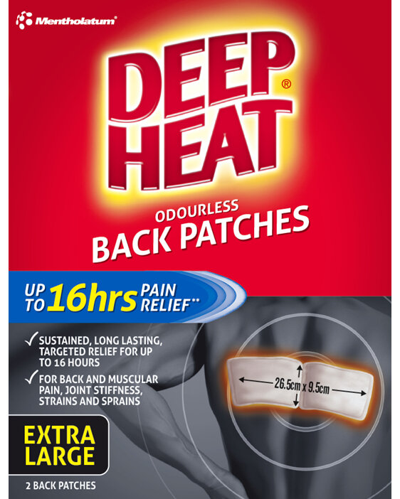 Deep Heat Back (Extra Large) Patches 2pk