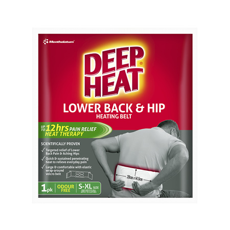 Deep Heat Lower Back & Hip Heating Belt, 1 Pack