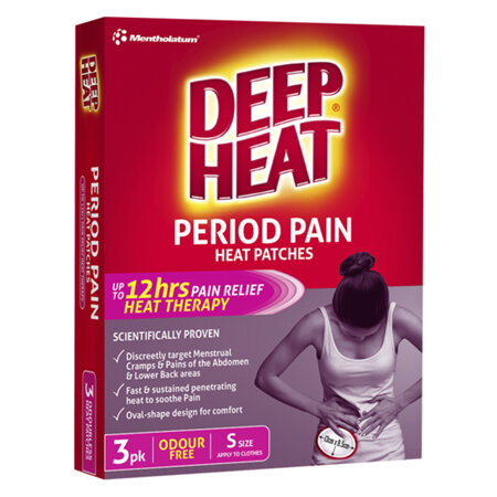 Deep Heat Period Pain Heat Patches, 3 Pack